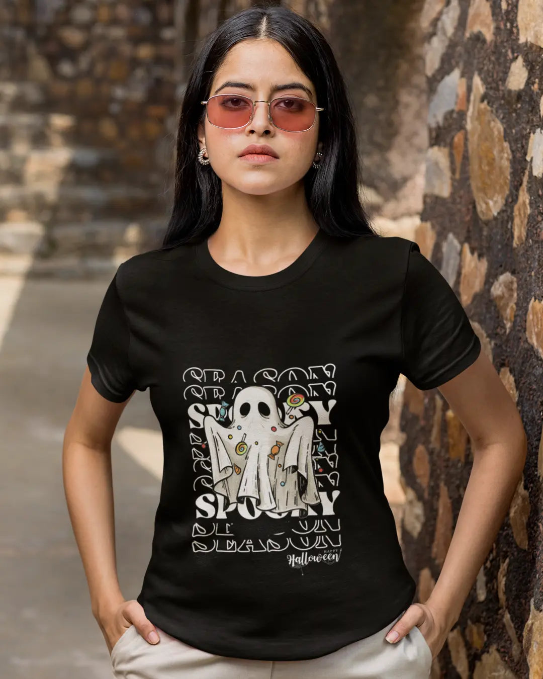 Spooky Season Black Regular T-Shirt